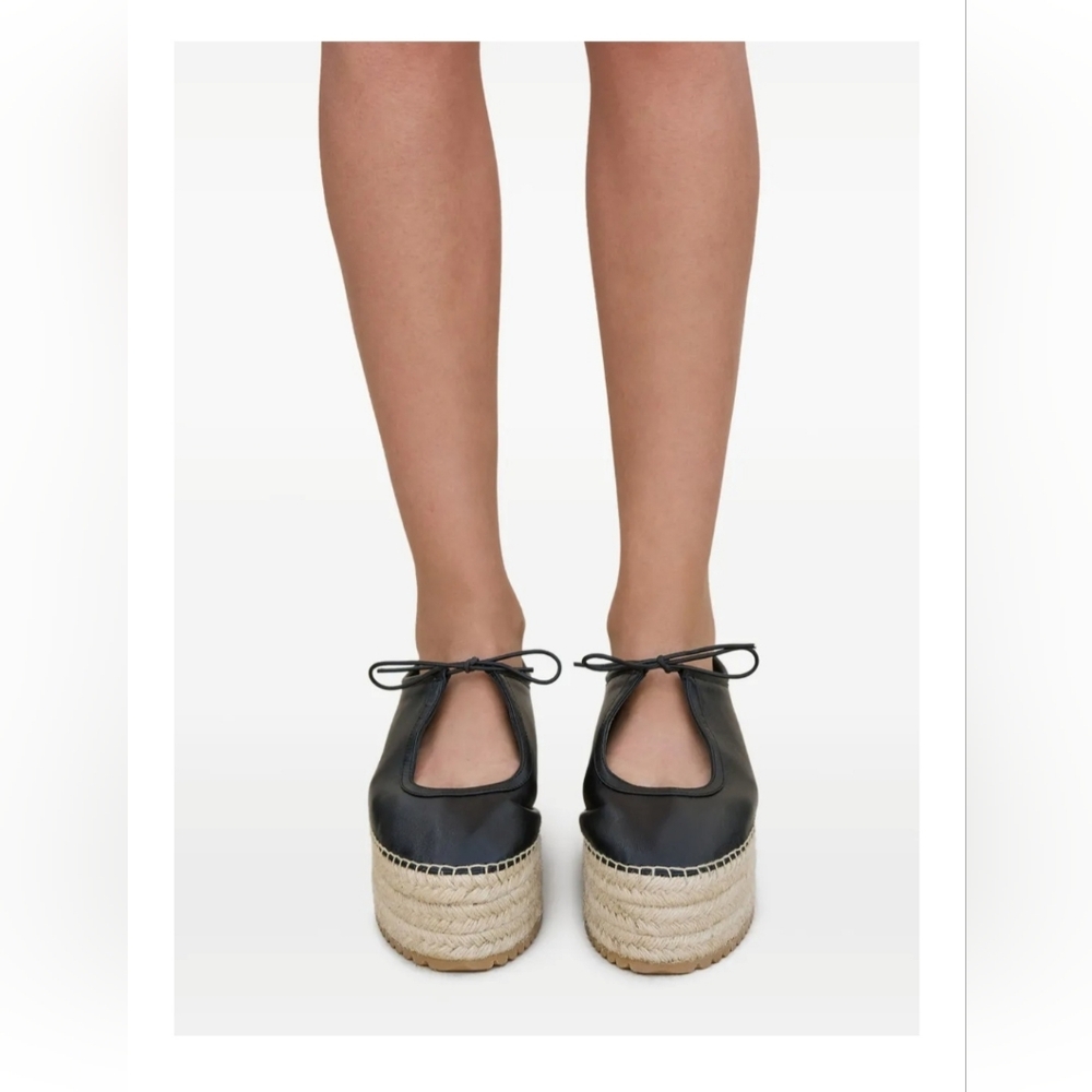 Cult Gaia Bernice Black Espadrille Platform Shoes Size EU 38‎